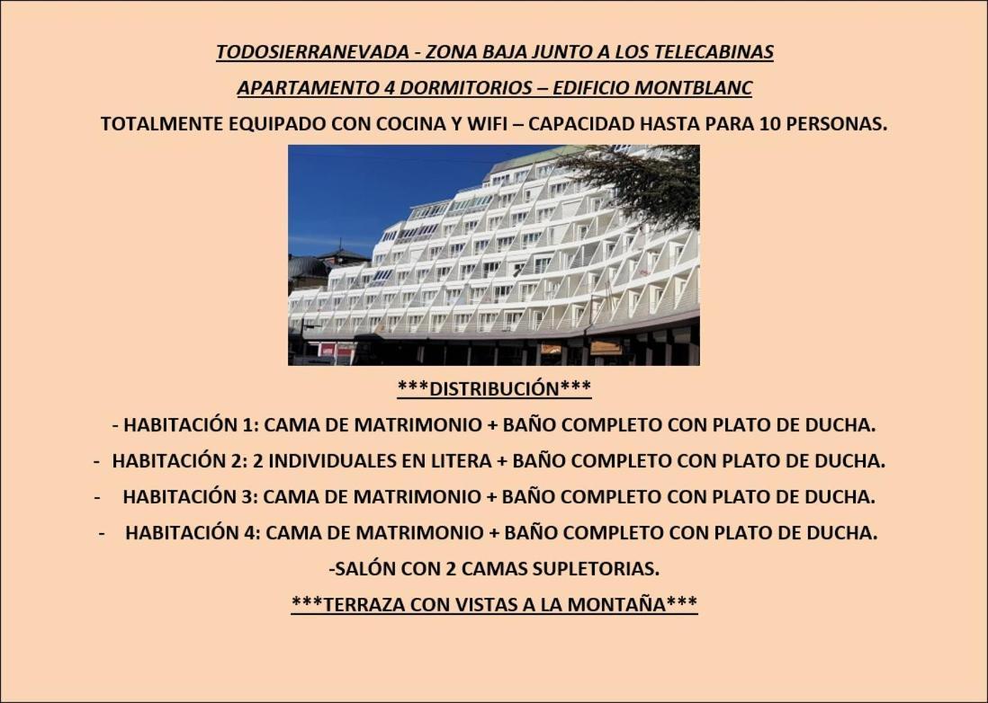 TODOSIERRANEVADA ZONA BAJA - APARTAMENTOS DE 4 DORMITORIOS - Junto a los Telecabinas Sierra Nevada Habitación foto